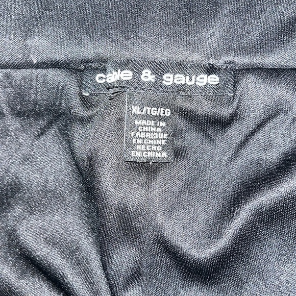 CABLE & GAUGE Black Sequin Pull-On Wide Leg Pant Trouser Lined Plus Size XL - Picture 6 of 8